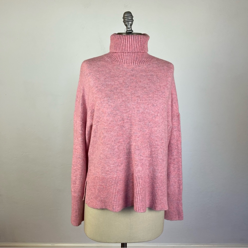 J. Crew Turtleneck sweater in Supersoft yarn in Rose